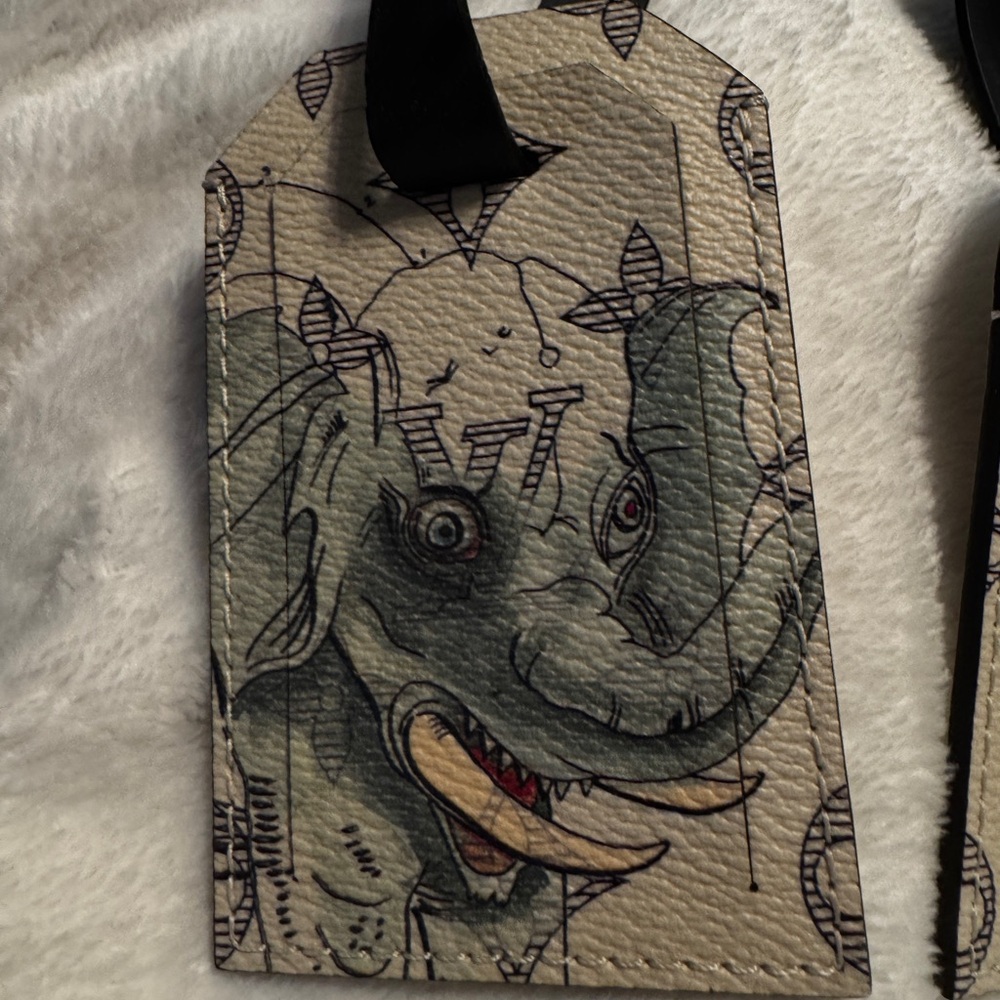 Authentic Louis Vuitton Elephant Design Luggage Tag